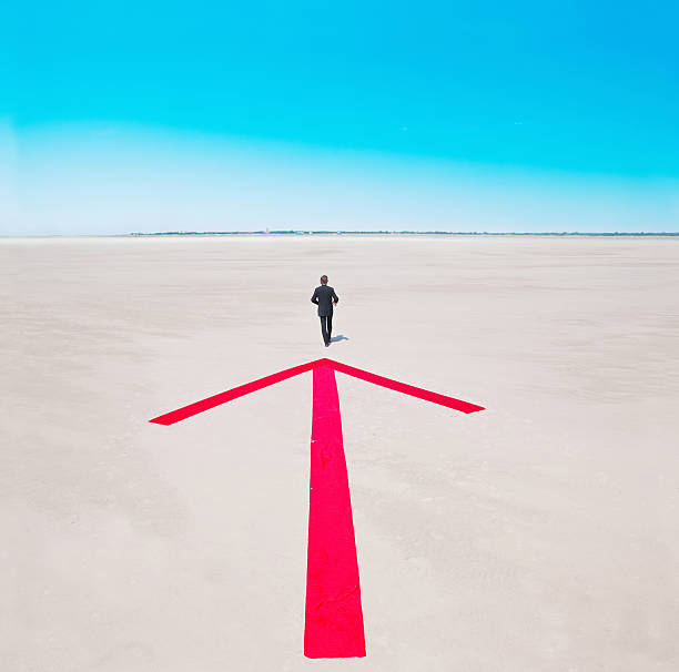 istock Arrow indicating way out of desert 157568208