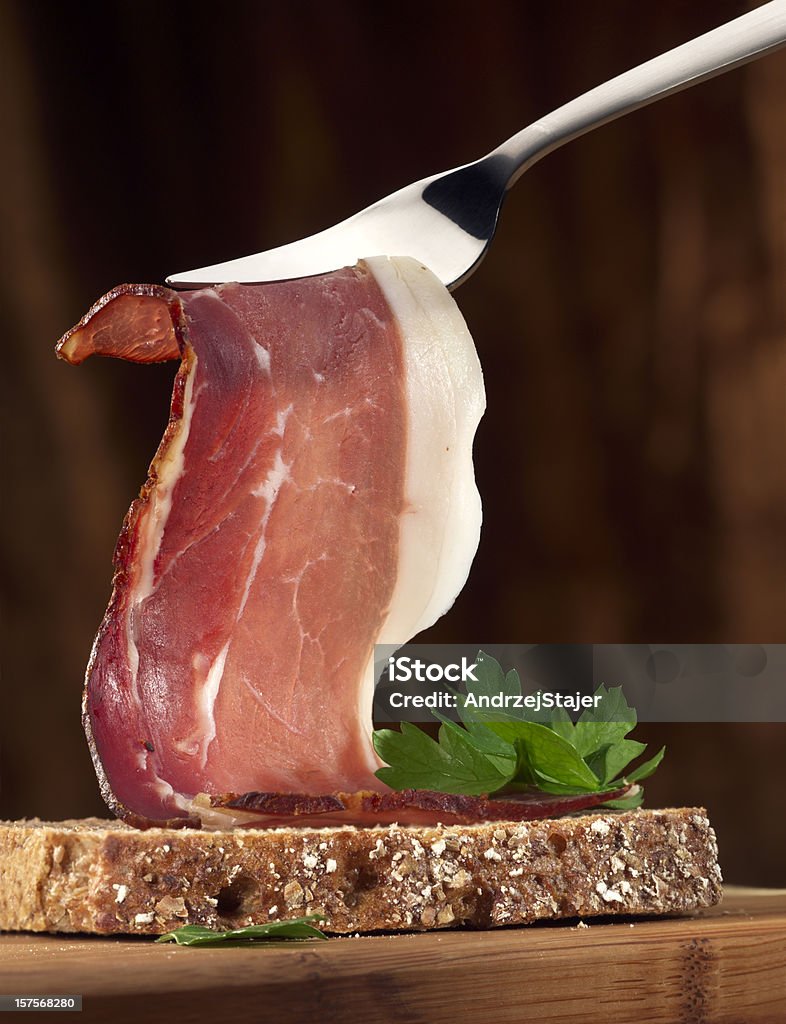 Sanduíche de presunto. - Foto de stock de Carne royalty-free