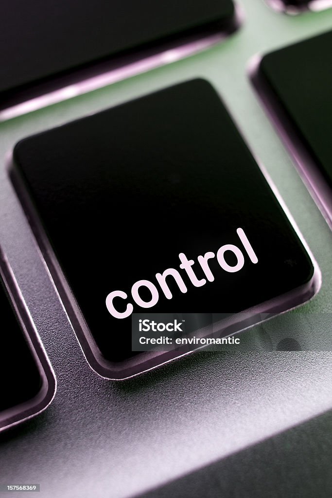 Klawiatury komputera laptopa'control'). - Zbiór zdjęć royalty-free (Biznes)