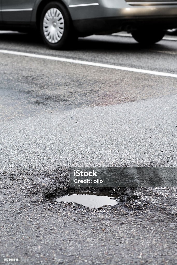 Pothole - Royalty-free Estrada Foto de stock