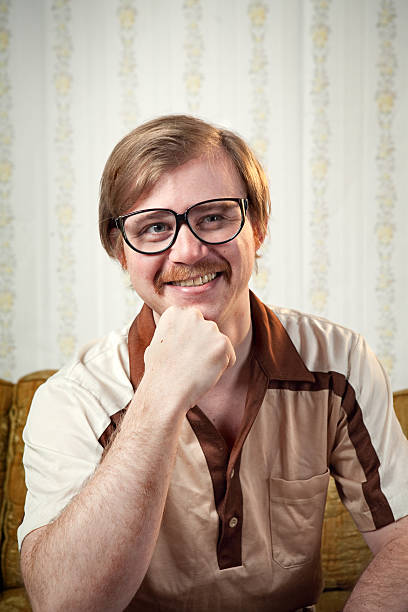 istock Retro 1970's Mustache Man Portrait 157569021