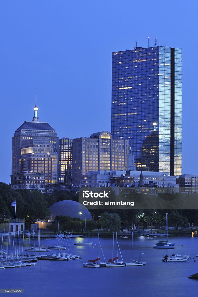 Boston vista notturna - Foto stock royalty-free di Acqua