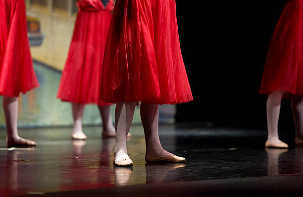 istock Ballerinas in red on stage 157569667