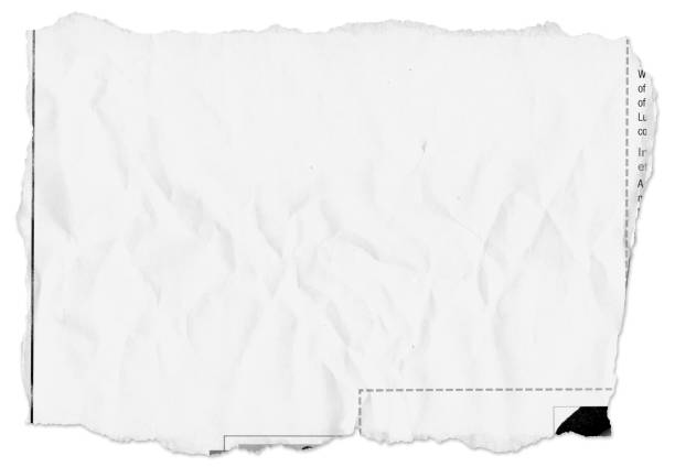 istock Populated newspaper tear on white w/ drop shadow 157570049