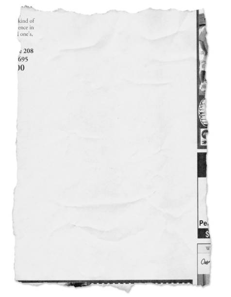 istock Populated newspaper tear on white 157570054