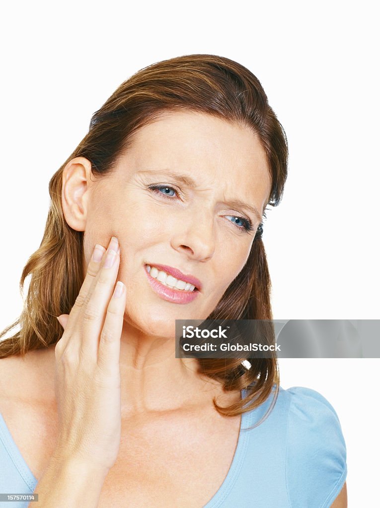 Mulher Madura que sofrem de dor de dente - Foto de stock de 40-49 anos royalty-free