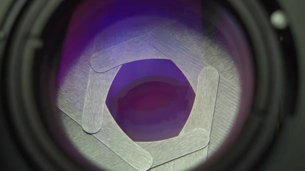 istock Camera Lens Aperture Diaphragm Iris Opening And Closing when Taking Pictures 1575701661