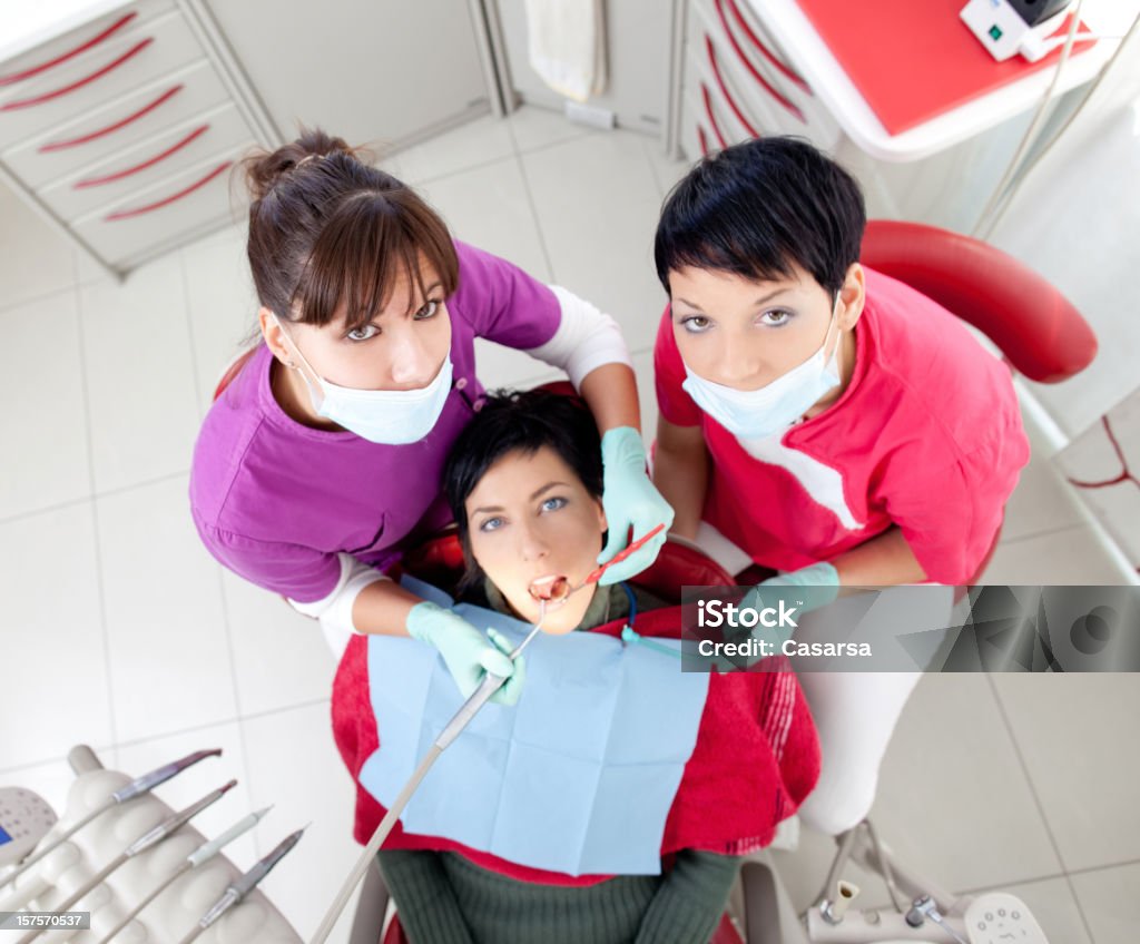 Der Zahnarzt's office - Lizenzfrei Ansicht aus erhöhter Perspektive Stock-Foto