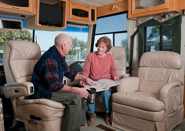 istock Laughing Seniors in Motorhome 157570622