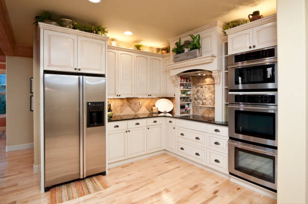 istock Modern kitchen with stainless steel appliances 157570767