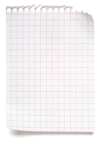 Blank sheet of maths paper on white  graph paper photos stock pictures, royalty-free photos & images