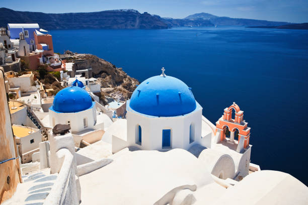 istock Santorini famous church 157571889