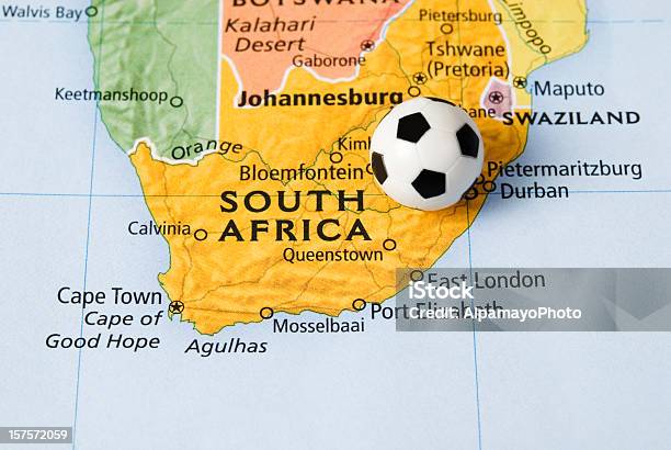 Fußball Ball Und Karte Von Südafrika Ii Stockfoto und mehr Bilder von Karte - Navigationsinstrument