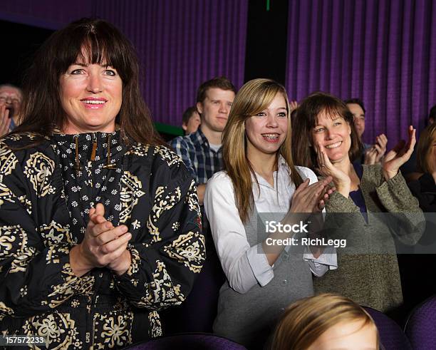 Happy Audience Members Stock Photo - Download Image Now - Applauding, Teenage Girls, Teenager