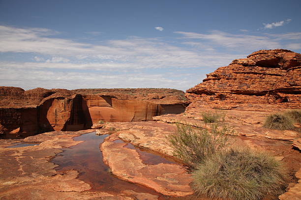 Landscape of kings canyon in outback, red centre of Australia