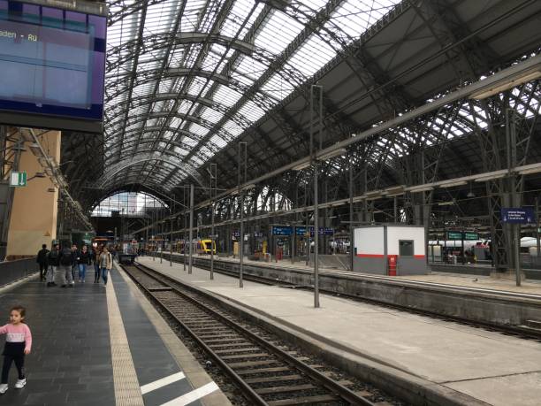 Canopy over Frankfurt train station, Frankfurt am Main, Germany, October, 2019