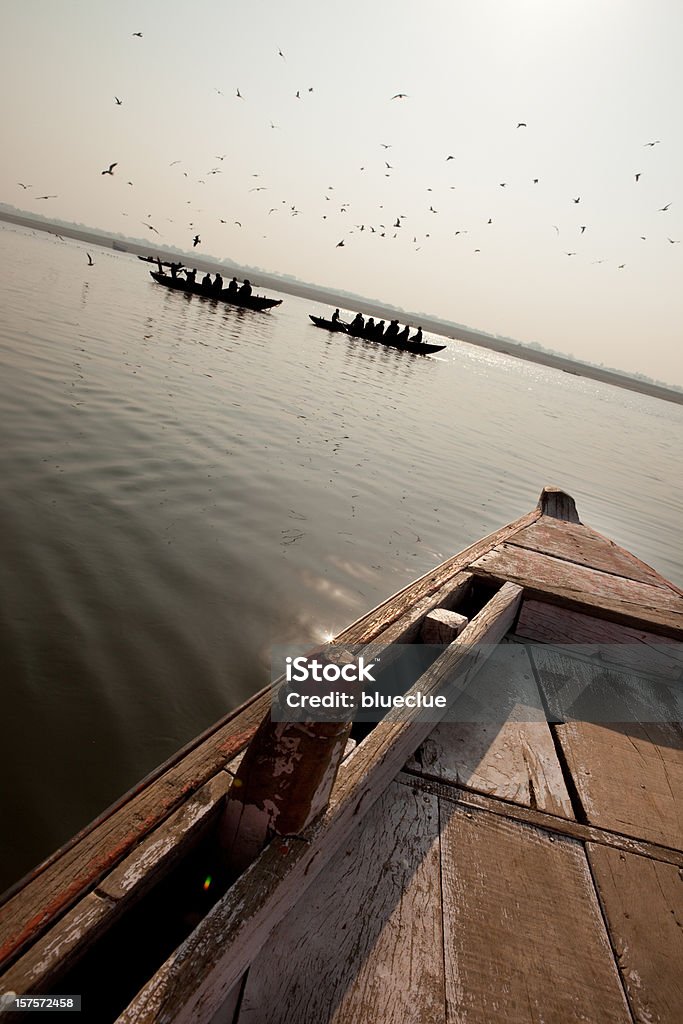 Splendida mattina Gange - Foto stock royalty-free di Ambientazione esterna