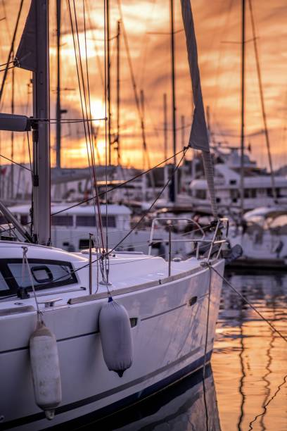 istock Sail boats at sunrise 1575724939