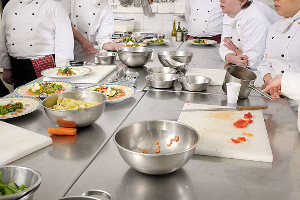 istock chefs preparing seafood salad XXL 157573244