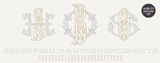 This set includes Wide and Narrow capitals for your own emblem. Find full set in my profile.