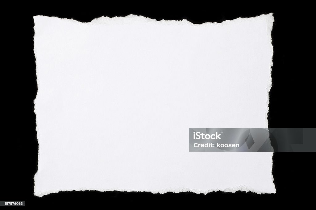 Pedaços de papel Rasgado - Foto de stock de Branco royalty-free