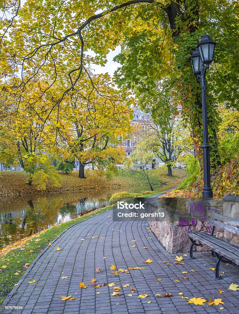 Autumn in central park of Riga, Latvia Riga is capital city of Latvian Republic, East Europe Autumn Stock Photo