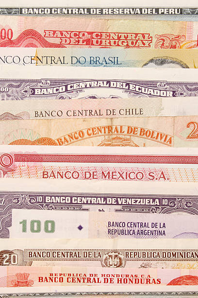 latin american currencies - argentina honduras stok fotoğraflar ve resimler