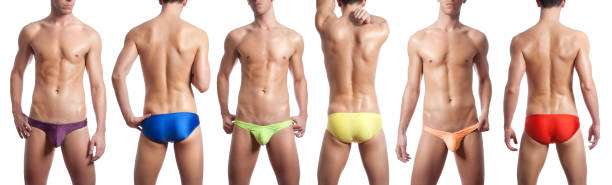 swimsuit 색상화 무지개 게이 프라이드 - underwear men mens underpants male 뉴스 사진 이미지