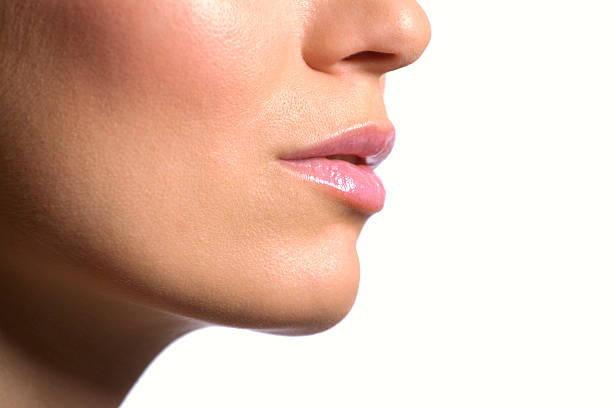 Female Face Close-up stock photo