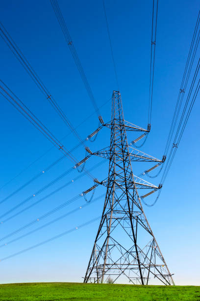 istock Electricity Pylon and power lines 157579598