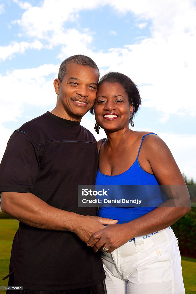 Casal maduro afro-americano - Foto de stock de 50 Anos royalty-free