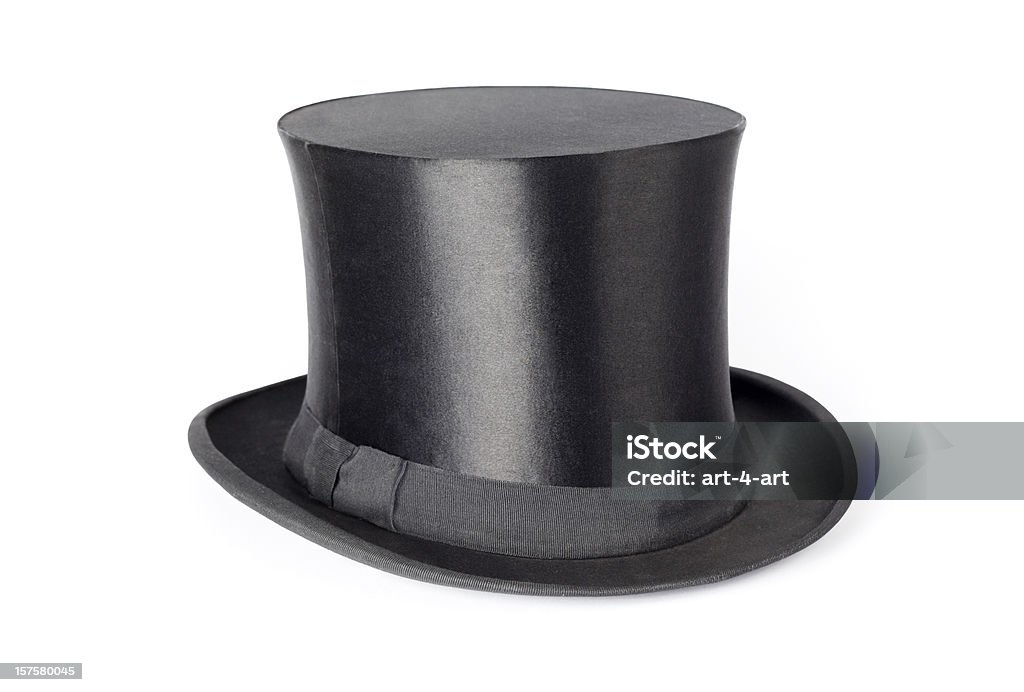 Ретро top hat на белом фоне - Стоковые фото Высокая шляпа роялти-фри