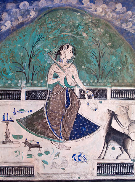 istock Bundi Palace Painting From Rajasthan, India 157580233