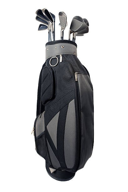 golf-bag und clubs – xxxl - golf club golf iron isolated stock-fotos und bilder