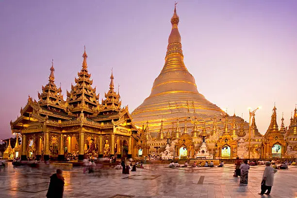 Shwedagon Pagoda in Yangon - Myanmar