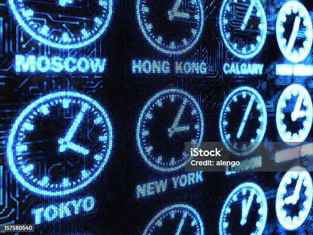 International Time Background Stock Photo - Download Image Now - Time Zone, Variation, Clock