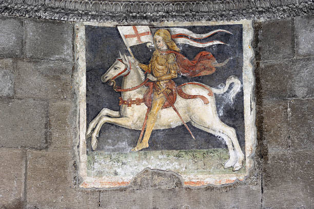 medievale all'aperto - crociate foto e immagini stock