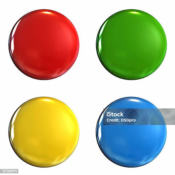 Coloured Badge Stock Photo - Download Image Now - Badge, Blue, Red