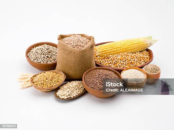 Grain And Cereal Composition Stock Photo - Download Image Now - Cereal Plant, Corn, Corn - Crop
