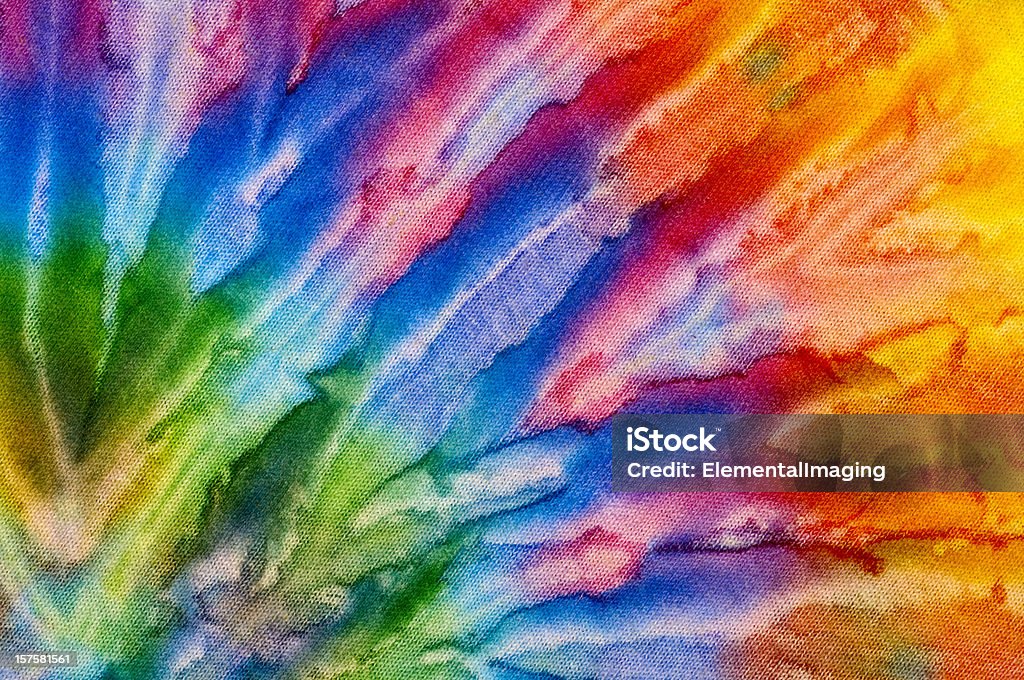 Arcobaleno colorato motivo Tie-Dye di sfondo o Texture - Foto stock royalty-free di Tie dye