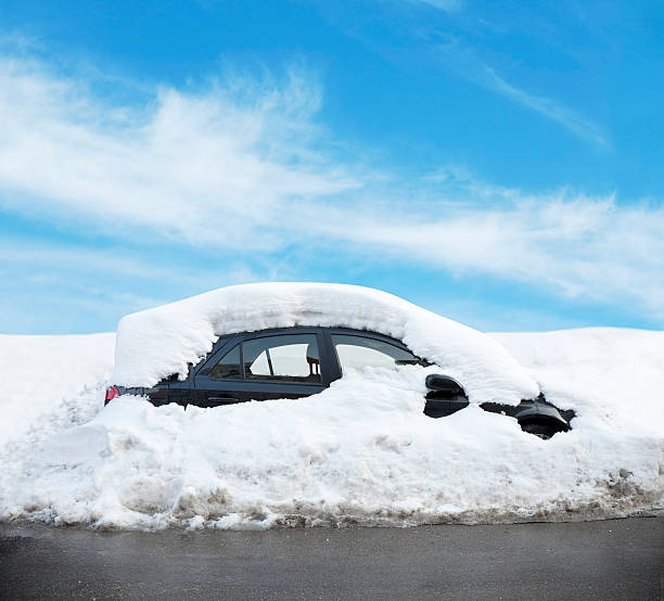 Car Covered in Snow  deep snow stock pictures, royalty-free photos & images