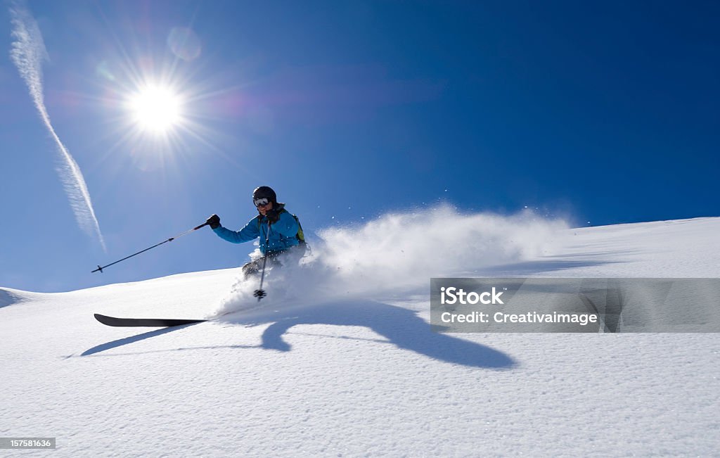 Me encanta de esquiar en nieve en polvo - Foto de stock de Esquí - Deporte libre de derechos