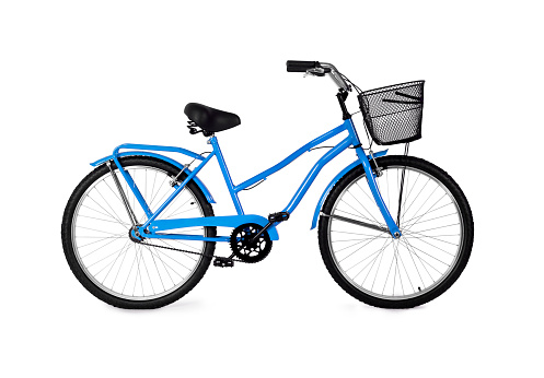 Blue Bicycle with full clipping path.