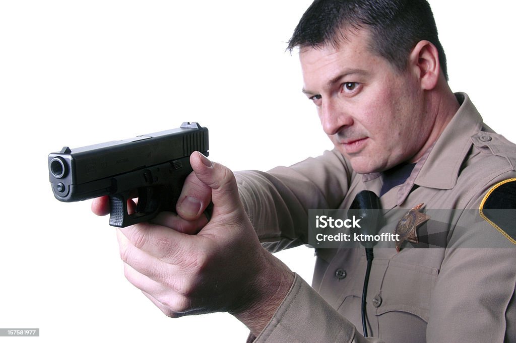 Sceriffo preparazione di sparare - Foto stock royalty-free di Sceriffo