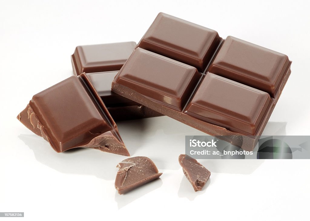 Blocchi di cioccolato - Foto stock royalty-free di Cioccolato