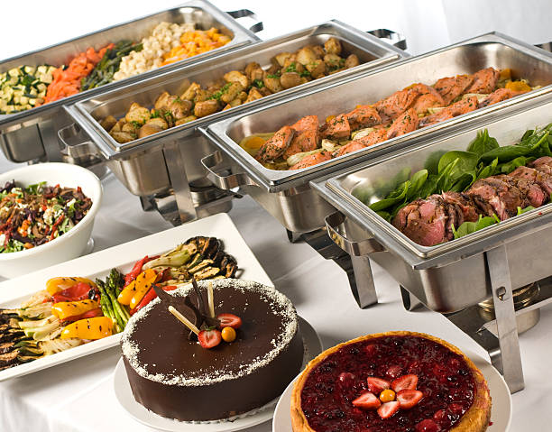 istock Gourmet buffet with hot and cold dishes 157582709