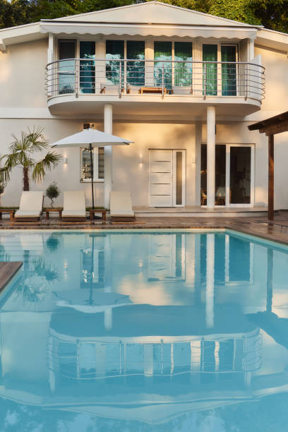 istock Vacation house with swimming pool. 1575828925