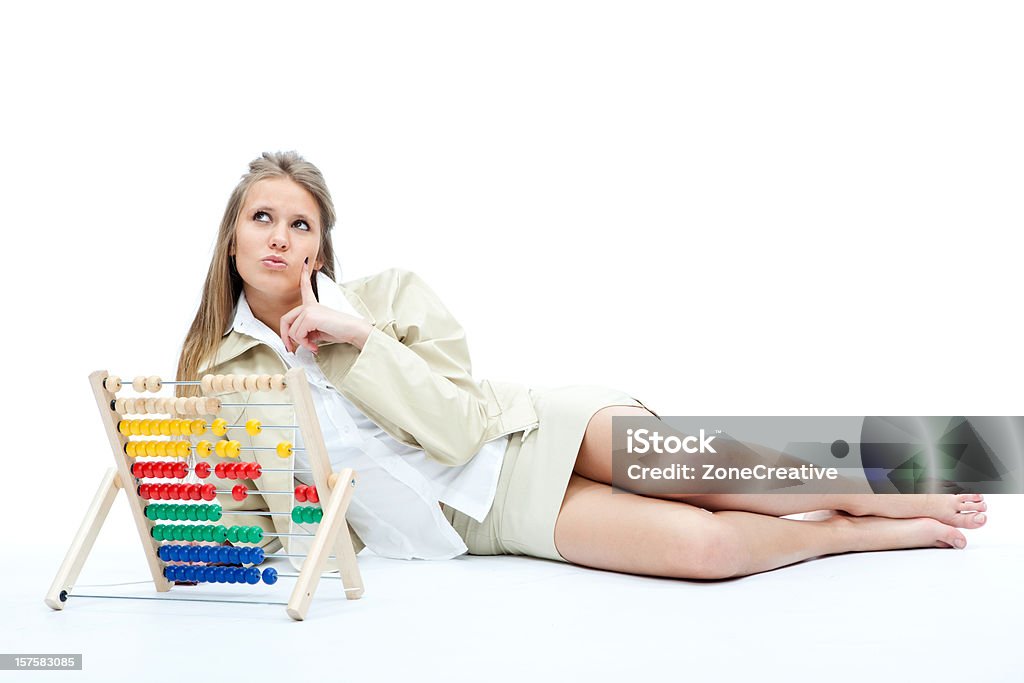 Beautiful girl with abacus  Abacus Stock Photo