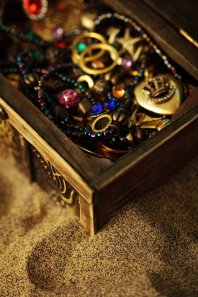 istock Buried Pirates Treasure Chest 157583182