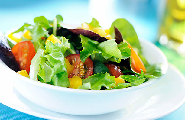 Fresh mixed salad  side salad stock pictures, royalty-free photos & images